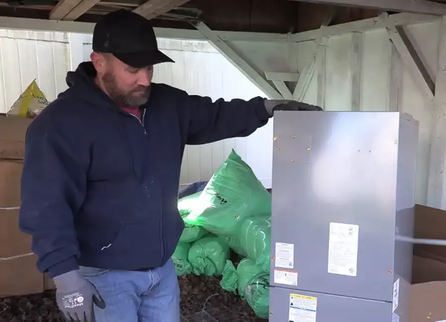 Jim presenting a new air handler unit