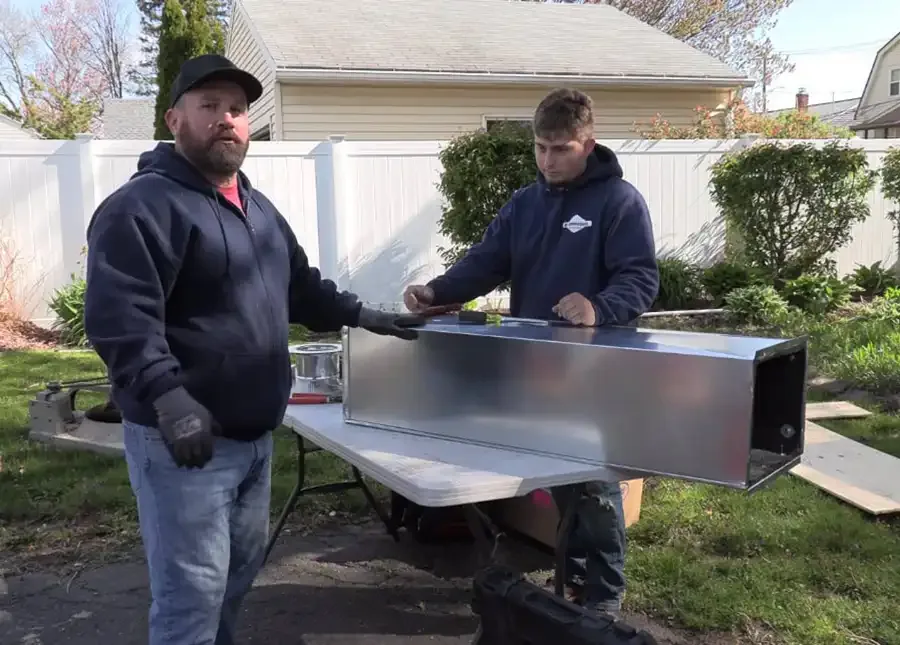 NorthStar team fabricating sheet metal ductwork